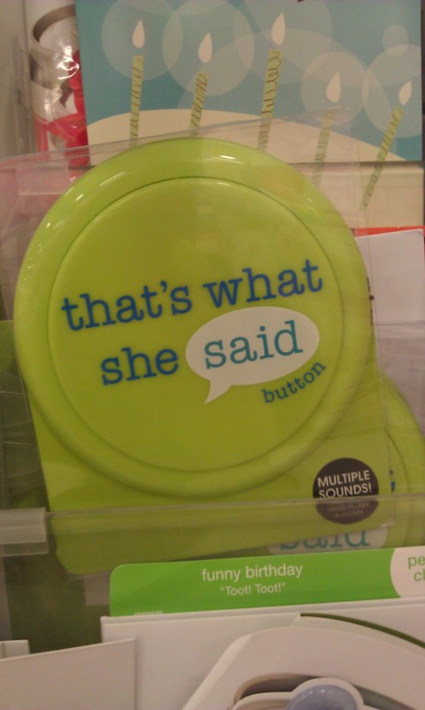 that's what she said talking greeting card